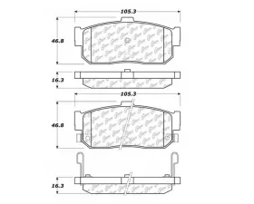 StopTech Brake Pads for Honda Civic 2006-2011, Ceramic, Front 105.054