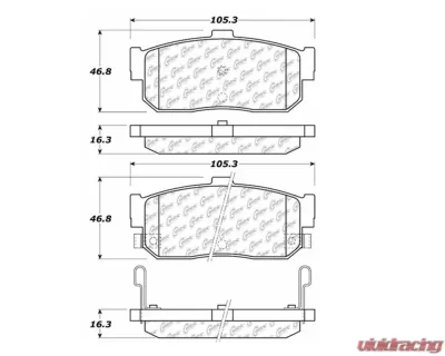 StopTech Brake Pads for Honda Civic 2006-2011, Ceramic, Front 105.054 - 105.05400