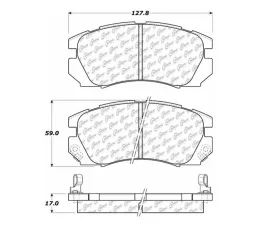StopTech Performance Brake Pads - Front, Red, for Honda Civic 2006-2011, 105.0563