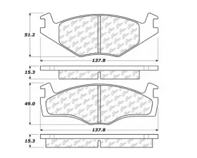 StopTech Brake Pads - Performance for Honda Civic 2006-2011, Red, 105.0569