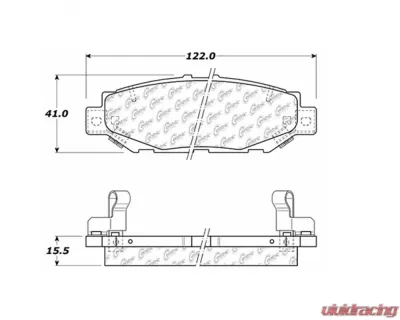 StopTech Performance Brake Pads for Ford Mustang 2015-2023, 105.0572 - 105.05720