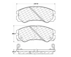 StopTech Performance Brake Pads for Ford Mustang 2015-2021, Red, 105.0579