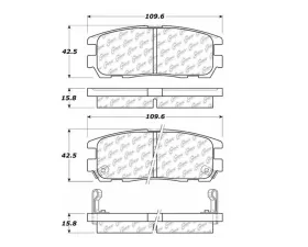 StopTech Brake Pad Set for Honda Civic 2006-2011, Ceramic, Front 105.058