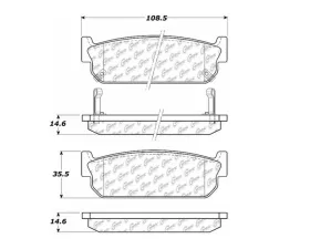 StopTech Brake Pads, Red, Front, Ford Mustang 2015-2023, 105.0588