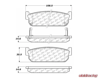 StopTech Brake Pads, Red, Front, Ford Mustang 2015-2023, 105.0588 - 105.05880