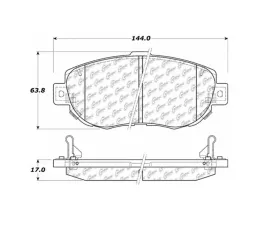 StopTech Brake Pads, Ceramic, Front, Ford Mustang 2015-2023, 105.0619
