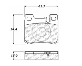 StopTech Performance Brake Pads for Ford Mustang 2015-2023, Red, 105.062