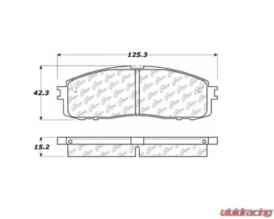 StopTech Brake Pads - Front, Ceramic, Red - Honda Civic 2006-2011 105.0622 - 105.06220