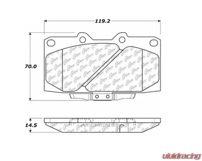 StopTech Brake Pads - Front, Ceramic, Red, Ford Mustang 2015-2023, 105.0647 - 105.06470