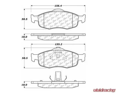 StopTech Brake Rotor - Front, Black, 2006-2011 Honda Civic, 105.0648 - 105.06480