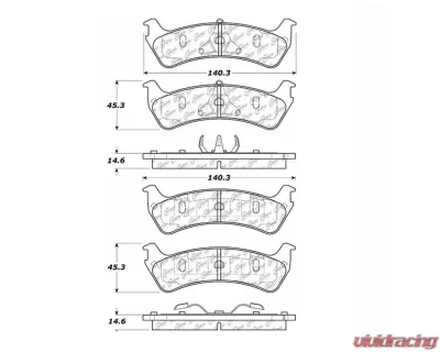 StopTech Performance Brake Pads for Ford Mustang 2015-2023, Red, 105.0667 - 105.06670