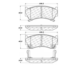 StopTech Brake Pads - Front, Ceramic, Red, for Honda Civic 2006-2011, 105.0668