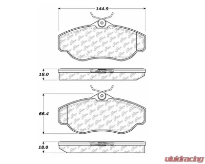 StopTech Brake Pads, Front, Ceramic, Black - Ford Mustang 2015-2023 105.0676 - 105.06760