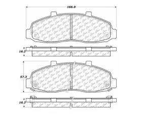 StopTech Brake Pads for Ford Mustang 2015-2020, Ceramic, Front, 105.0679