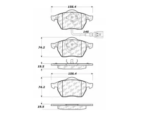StopTech PosiQuiet Ceramic Front Brake Pads for Honda Accord 2003-2007, 105.06871