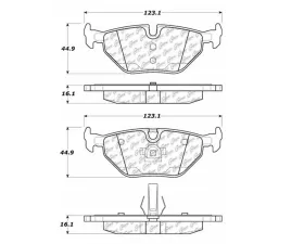 StopTech Brake Pad Set - Front, Red, for Honda Civic 2016-2021 - 105.0692