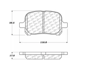 StopTech Brake Pads - Front, Red, for Honda Civic 2006-2011 - 105.0707