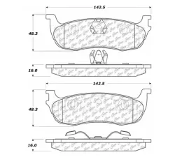 StopTech Brake Pads for Ford Mustang 2015-2021, Front, Ceramic, 105.0711
