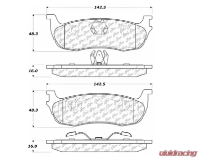 StopTech Brake Pads for Ford Mustang 2015-2021, Front, Ceramic, 105.0711 - 105.07110