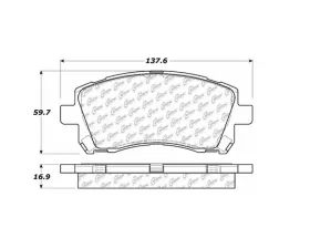 StopTech Brake Pads for Honda Civic 2006-2011, Ceramic, Front, 105.0721