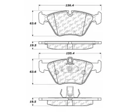 StopTech Brake Pad Set, Front, Red, for Subaru WRX 2002-2007, 105.0725