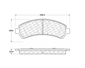 StopTech Performance Brake Pads for Honda Civic 2006-2011, Red 105.0726