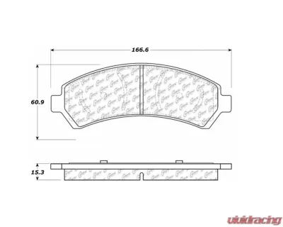 StopTech Performance Brake Pads for Honda Civic 2006-2011, Red 105.0726 - 105.07260