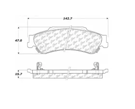 StopTech Brake Pads for Ford Mustang 2015-2023, Ceramic, Front - 105.0729