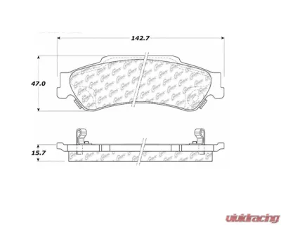 StopTech Brake Pads for Ford Mustang 2015-2023, Ceramic, Front - 105.0729 - 105.07290