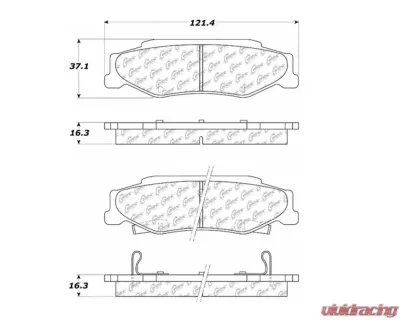 StopTech Brake Pad Set - Front, Red, for Honda Civic 2006-2011, 105.0732 - 105.07320