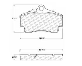 StopTech Brake Pads for Ford Mustang 2015-2023, Ceramic, Front, 105.0738