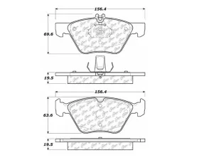 StopTech Brake Pads - Front, Ceramic, Red, for Honda Civic 2006-2011, 105.074