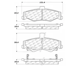StopTech Brake Pads for Ford Mustang 2015-2023, Ceramic, Front, 105.075
