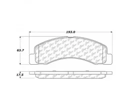 StopTech Brake Pads - Front, Ceramic, Black, Ford Mustang 2015-2023, 105.0756
