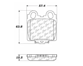 StopTech Brake Pads, Front, Red, for Ford Mustang 2005-2014 - 105.0771