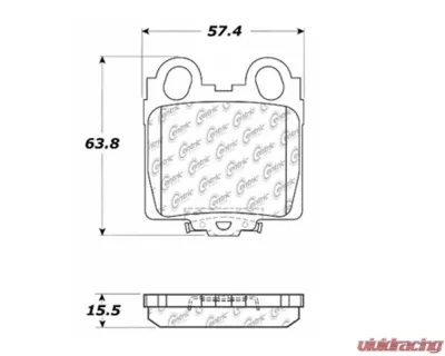 StopTech Brake Pads, Front, Red, for Ford Mustang 2005-2014 - 105.0771 - 105.07710