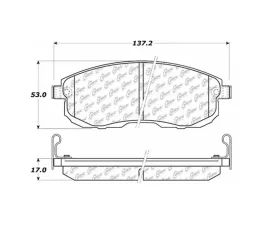 StopTech Brake Pad Set for Ford Mustang 2015-2023, Ceramic, Front 105.0815