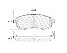 StopTech PosiQuiet Ceramic Brake Pads Front for Nissan Altima 2002-2006, 105.08151