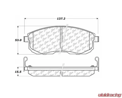 StopTech PosiQuiet Ceramic Brake Pads Front for Nissan Altima 2002-2006, 105.08151 - 105.08151