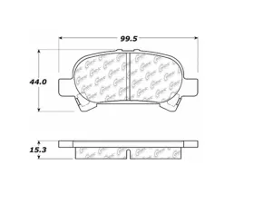 StopTech Brake Pads - Front, Ceramic, Red, Honda Civic 2006-2011, 105.0828