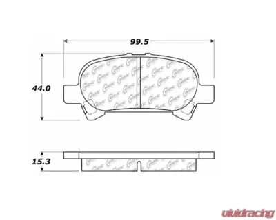 StopTech Brake Pads - Front, Ceramic, Red, Honda Civic 2006-2011, 105.0828 - 105.08280