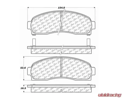 StopTech Performance Brake Pads for Ford Mustang 2015-2023, Red 105.0833 - 105.08330