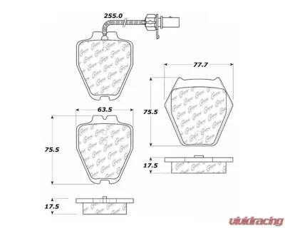 StopTech Brake Rotor Set - Front, Black, Ford Mustang 2015-2023, 105.0839 - 105.08390