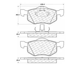 StopTech Brake Rotor Set, Front, Black, for Honda Civic 2006-2011, 105.0843