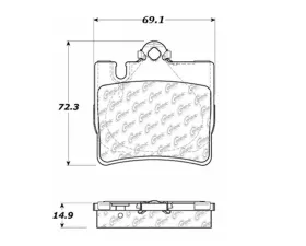 StopTech Brake Pad Set, Front, Red, for BMW 3 Series 2006-2013, 105.0848