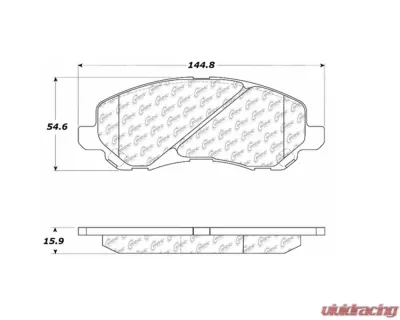 StopTech Brake Pads for Honda Civic 2006-2011, Ceramic, Front, 105.0866 - 105.08660