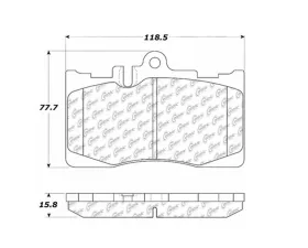 StopTech Brake Pads, Front, Ceramic, Black - Ford Mustang 2015-2023, 105.087