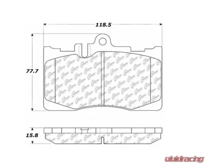 StopTech Brake Pads, Front, Ceramic, Black - Ford Mustang 2015-2023, 105.087 - 105.08700