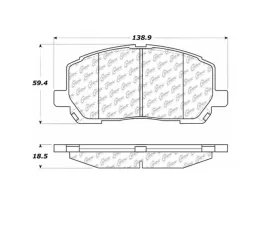 StopTech Performance Brake Pads for Ford Mustang 2015-2023, Red, 105.0884