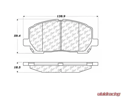 StopTech Performance Brake Pads for Ford Mustang 2015-2023, Red, 105.0884 - 105.08840